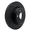 E-Line Drilled & Slotted Black Brake Rotor, Fits Select Tesla, Position: Front Right - image 2