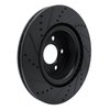 E-Line Drilled & Slotted Black Brake Rotor, Fits Select Tesla, Position: Front Right - image 4