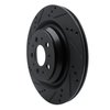 E-Line Drilled & Slotted Black Brake Rotor, Fits Select Tesla, Position: Rear Left - image 2