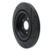 E-Line Drilled & Slotted Black Brake Rotor, Fits Select Tesla, Position: Rear Left - image 4