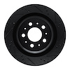 E-Line Drilled & Slotted Black Brake Rotor, Fits Select Tesla, Position: Rear Right - image 1