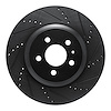 E-Line Drilled & Slotted Black Brake Rotor, Fits Select Tesla, Position: Rear Right - image 1