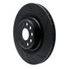 E-Line Drilled & Slotted Black Brake Rotor, 2012-2021 Tesla, Position: Rear Right - image 2