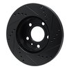 E-Line Drilled & Slotted Black Brake Rotor, 1982-1990 Volvo, Position: Front Left - image 3