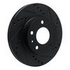 E-Line Drilled & Slotted Black Brake Rotor, 1982-1990 Volvo, Position: Front Right - image 2