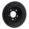 E-Line Drilled & Slotted Black Brake Rotor, 1982-1990 Volvo, Position: Front Right - image 4