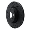 E-Line Drilled & Slotted Black Brake Rotor, 1982-1992 Volvo, Position: Front Left - image 2