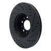 E-Line Drilled & Slotted Black Brake Rotor, 1982-1992 Volvo, Position: Front Left - image 4