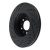 E-Line Drilled & Slotted Black Brake Rotor, 1982-1992 Volvo, Position: Front Right - image 4