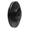 E-Line Drilled & Slotted Black Brake Rotor, 1991-1995 Volvo, Position: Front Left - image 2