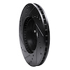 E-Line Drilled & Slotted Black Brake Rotor, 1991-1995 Volvo, Position: Front Right - image 1