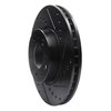 E-Line Drilled & Slotted Black Brake Rotor, 1991-1995 Volvo, Position: Front Right - image 4