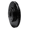 E-Line Drilled & Slotted Black Brake Rotor, 1993-1995 Volvo, Position: Front Left - image 1