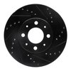 E-Line Drilled & Slotted Black Brake Rotor, 1993-1995 Volvo, Position: Front Right - image 4
