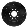 E-Line Drilled & Slotted Black Brake Rotor, 1995-2004 Volvo, Position: Front Left - image 4