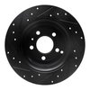 E-Line Drilled & Slotted Black Brake Rotor, 1996-2004 Volvo, Position: Rear Right - image 3