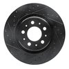 E-Line Drilled & Slotted Black Brake Rotor, 1998-2004 Volvo, Position: Front Left - image 2
