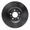 E-Line Drilled & Slotted Black Brake Rotor, 1998-2004 Volvo, Position: Front Right - image 2