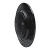 E-Line Drilled & Slotted Black Brake Rotor, 1998-2000 Volvo, Position: Rear Left - image 2