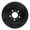E-Line Drilled & Slotted Black Brake Rotor, 1998-2000 Volvo, Position: Rear Left - image 3