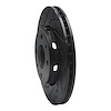 E-Line Drilled & Slotted Black Brake Rotor, 2000-2004 Volvo, Position: Front Left - image 1