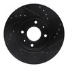 E-Line Drilled & Slotted Black Brake Rotor, 2000-2004 Volvo, Position: Front Left - image 3