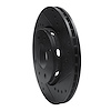 E-Line Drilled & Slotted Black Brake Rotor, 2000-2004 Volvo, Position: Front Right - image 1