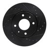 E-Line Drilled & Slotted Black Brake Rotor, 2000-2004 Volvo, Position: Front Right - image 3