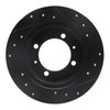 E-Line Drilled & Slotted Black Brake Rotor, 2000-2007 Fits Multiple Makes/Models, Position: Rear Left - image 4