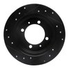 E-Line Drilled & Slotted Black Brake Rotor, 2000-2007 Fits Multiple Makes/Models, Position: Rear Right - image 2