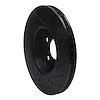 E-Line Drilled & Slotted Black Brake Rotor, 1999-2009 Volvo, Position: Front Left - image 1