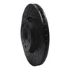 E-Line Drilled & Slotted Black Brake Rotor, 1999-2009 Volvo, Position: Front Left - image 2
