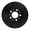 E-Line Drilled & Slotted Black Brake Rotor, 1999-2009 Volvo, Position: Front Left - image 3