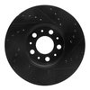 E-Line Drilled & Slotted Black Brake Rotor, 1999-2009 Volvo, Position: Front Left - image 4