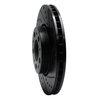 E-Line Drilled & Slotted Black Brake Rotor, 1999-2009 Volvo, Position: Front Right - image 2
