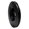 E-Line Drilled & Slotted Black Brake Rotor, 1999-2009 Volvo, Position: Front Right - image 3