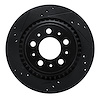 E-Line Drilled & Slotted Black Brake Rotor, 2000-2000 Volvo, Position: Rear Left - image 1