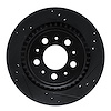 E-Line Drilled & Slotted Black Brake Rotor, 2000-2000 Volvo, Position: Rear Right - image 1