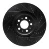E-Line Drilled & Slotted Black Brake Rotor, 2004-2007 Volvo, Position: Front Left - image 2