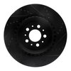 E-Line Drilled & Slotted Black Brake Rotor, 2004-2007 Volvo, Position: Rear Left - image 4