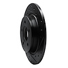 E-Line Drilled & Slotted Black Brake Rotor, 2004-2013 Volvo, Position: Rear Right - image 1