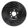 E-Line Drilled & Slotted Black Brake Rotor, 2007-2016 Volvo, Position: Front Left - image 2
