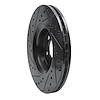 E-Line Drilled & Slotted Black Brake Rotor, 2003-2009 Volvo, Position: Front Right - image 1
