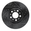 E-Line Drilled & Slotted Black Brake Rotor, 2003-2009 Volvo, Position: Front Right - image 2