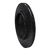 E-Line Drilled & Slotted Black Brake Rotor, 2003-2014 Volvo, Position: Rear Left - image 1