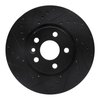E-Line Drilled & Slotted Black Brake Rotor, 2007-2018 Fits Multiple Makes/Models, Position: Front Left - image 2