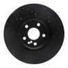 E-Line Drilled & Slotted Black Brake Rotor, 2007-2018 Fits Multiple Makes/Models, Position: Front Left - image 4