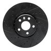 E-Line Drilled & Slotted Black Brake Rotor, 2010-2016 Volvo, Position: Front Left - image 2