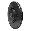 E-Line Drilled & Slotted Black Brake Rotor, 2010-2016 Volvo, Position: Front Right - image 1