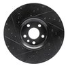 E-Line Drilled & Slotted Black Brake Rotor, 2010-2016 Volvo, Position: Front Right - image 2
